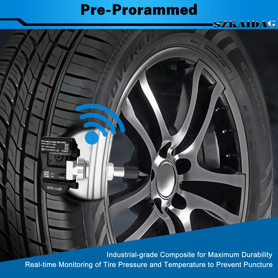 4× Tire Pressure Monitoring Sensor TPMS for 2008-2013 NISSAN Rogue 2.5L L4 Gas - Image 4 of 4