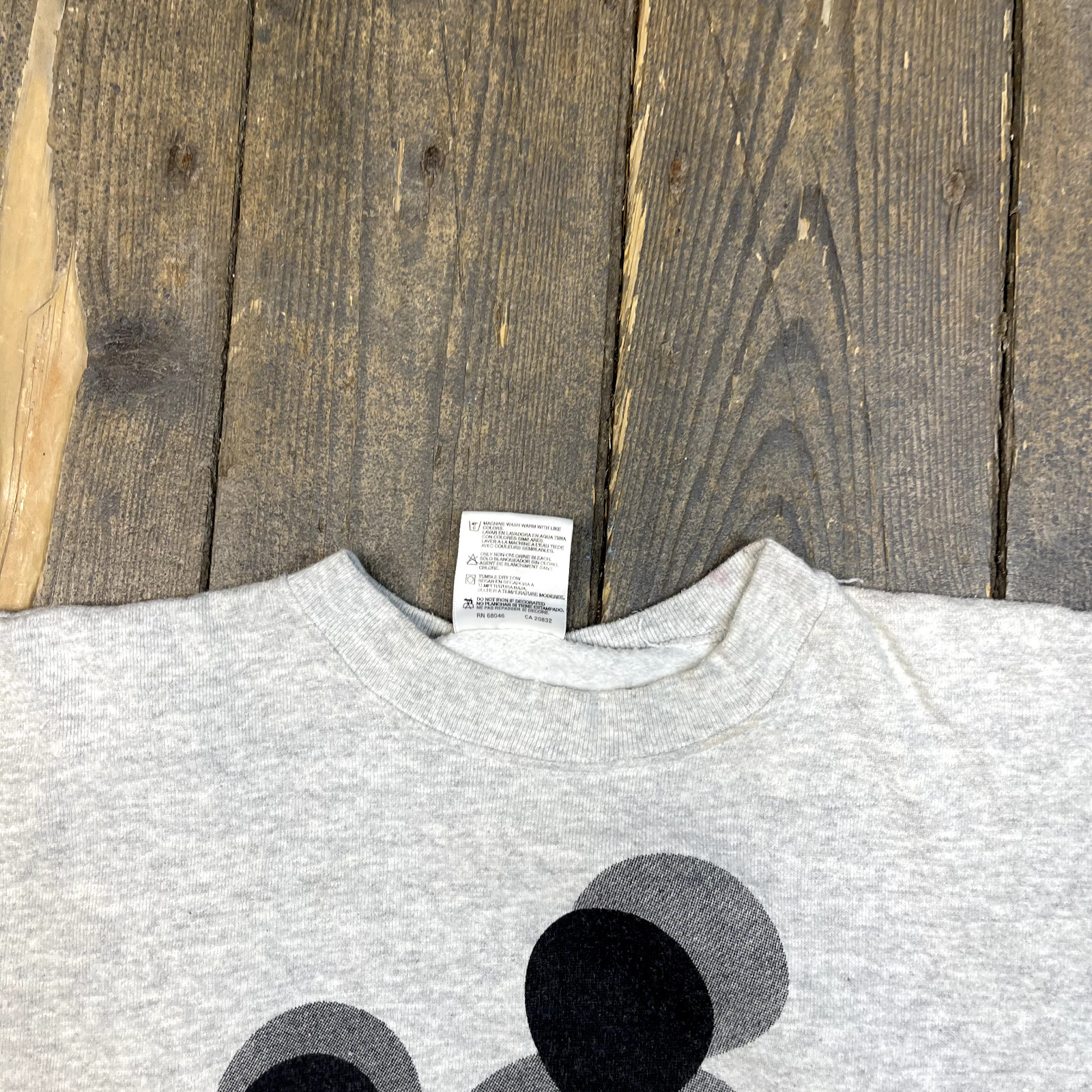 Vintage Mickey Mouse Sweatshirt Y2K Florida Tourist Jumper, Grey, Mens XL image 7