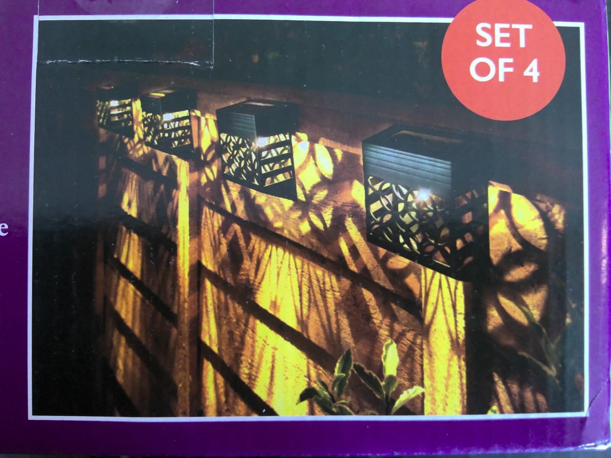 Gainsborough Garden Wildlife 4x Solar Powered Switchable Cut Out Fence Lights