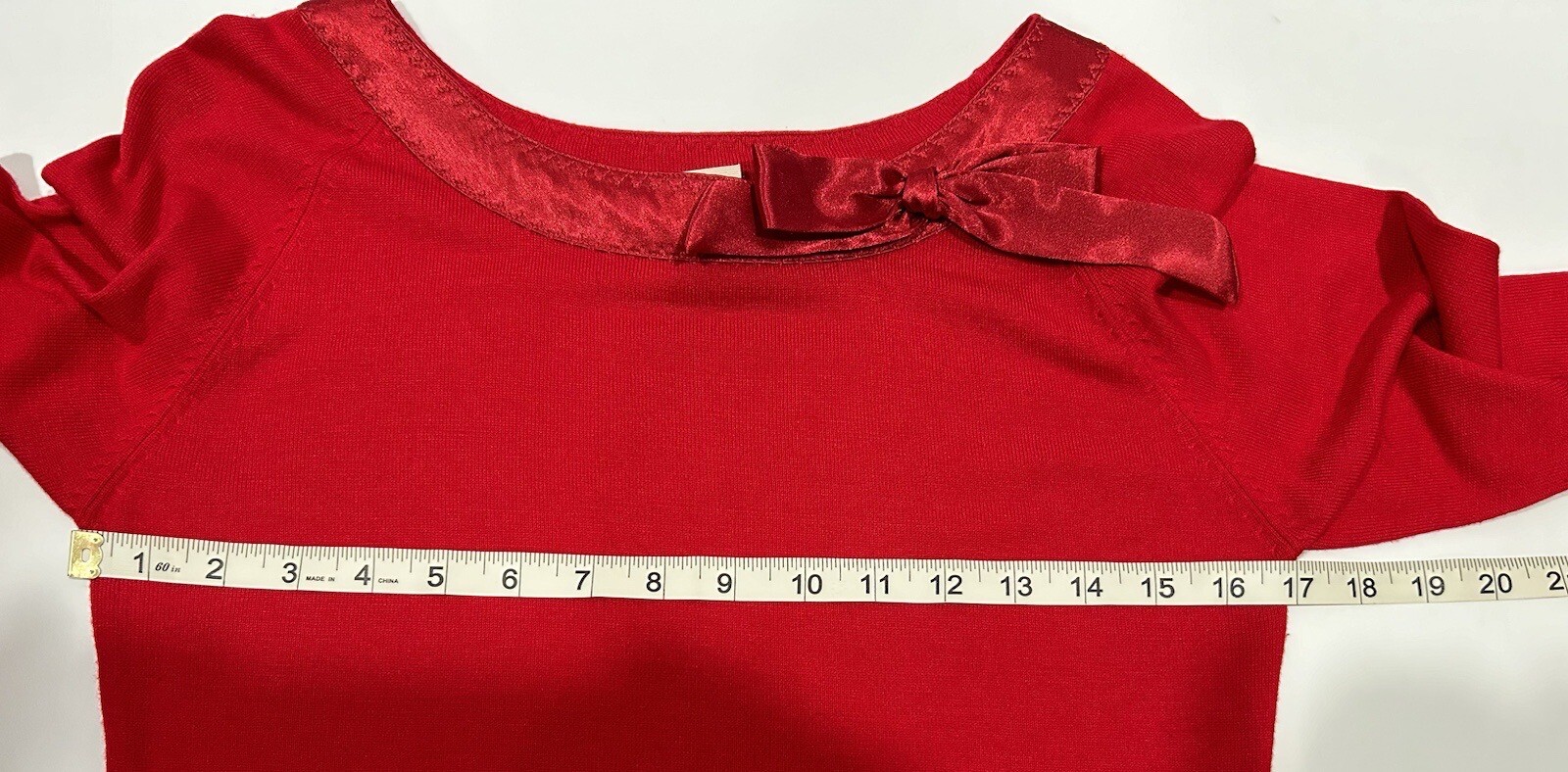 Notations Womens Long Sleeve Ruby Red Sweater Sat… - image 6