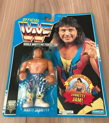 Hasbro WWF WWE Marty Jannetty 1994 figure Blue car...
