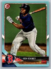 2018  Bowman #BP34 Josh Ockimey Sky Blue 266/499