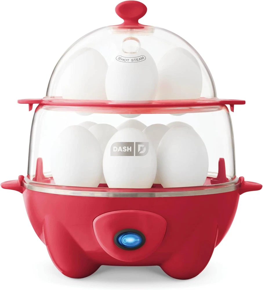 Deluxe Rapid Egg Cooker for Perfect Hard Boiled Poached Scrambled Eggs Omelets and Steaming