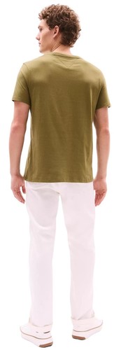 TOMMY HILFIGER Men's Flag Regular Fit Crew Neck T-Shirt, UniformOlive, XXL - Picture 4 of 5