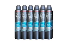 6 Pack Dove Men + Care Clean Comfort Spray, International Version, 250 ML/8.4 OZ
