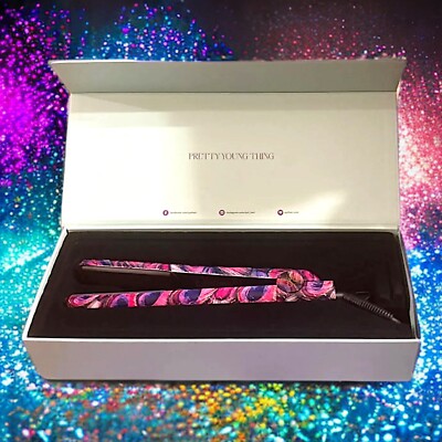 PYT HAIR Professional Ceramic Flat Iron Styling Tool Peacock New In Box RV $300