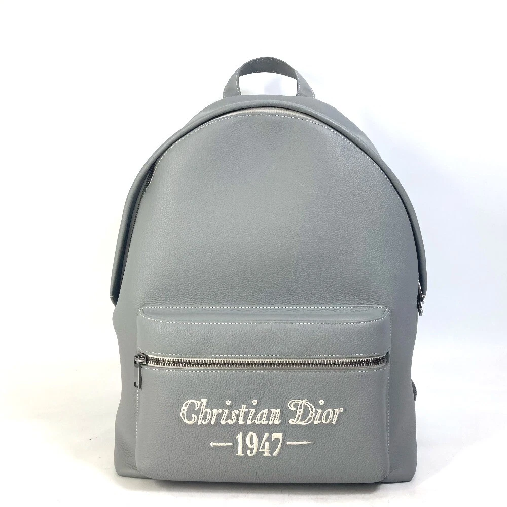 Dior 1ESBA088NFS rider RIDER1947 LOGO SAC À DOS sac à dos veau gris