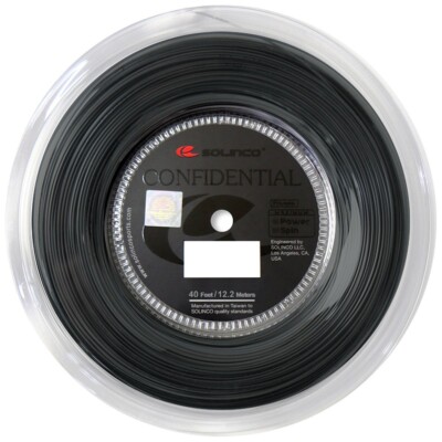 Solinco Confidential Tennissaite - 1,20 mm / 17 - 200 m Rolle - Dark Silver
