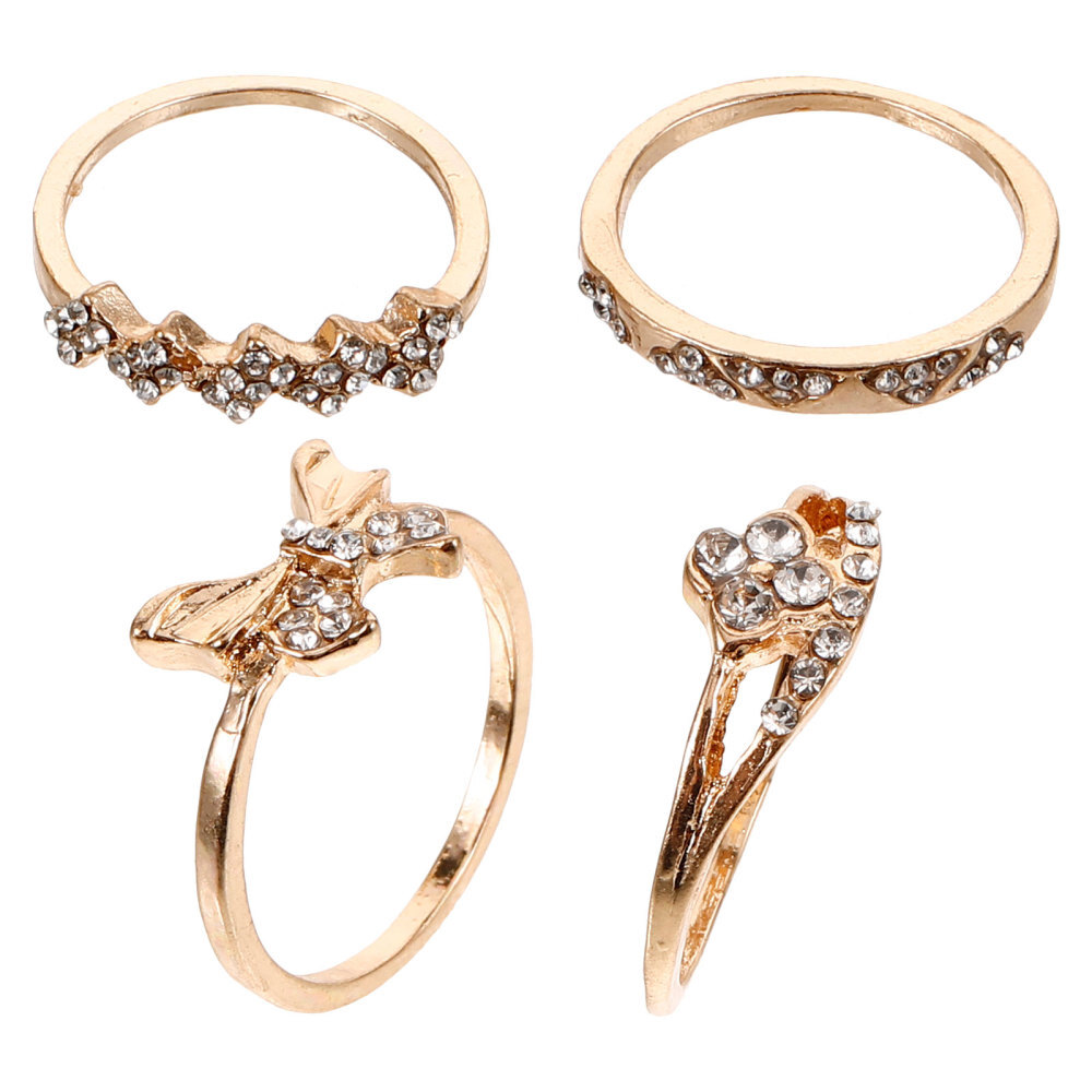 4Pcs Lovely Rings Set Kids Jewelry Rings For Girls Kids