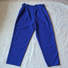 Vintage 90s Purple Super High Rise Pleat Front Baggy Tapered Pants Size 12