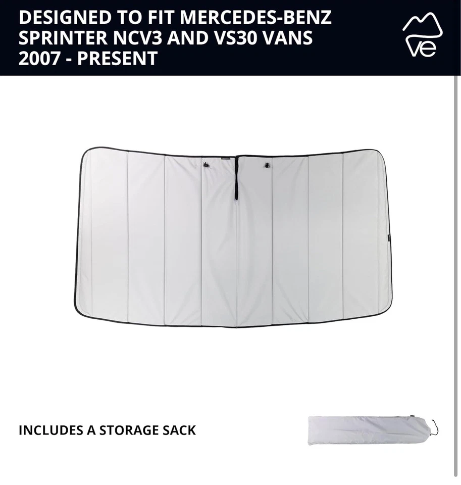 Insulated Magnetic Front Windshield Cover for Mercedes-Benz Sprinter 2007-2024 - Image 4 of 4