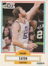 FREE SHIPPING-MINT-1990-91 Fleer Mark Eaton #184 JAZZ