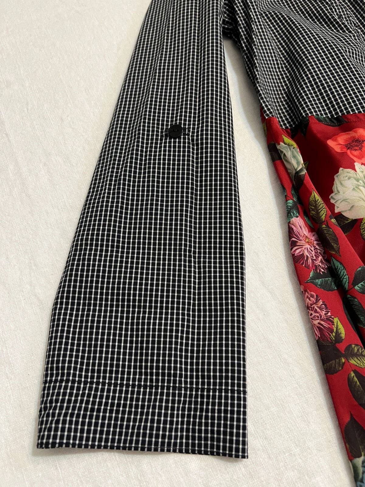 John Mark Small Mixed Print Button Down Parchwork… - image 4