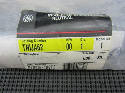 General Electric TNIJA62 Insulated Grounded Neutral Kit 30A 600V - New