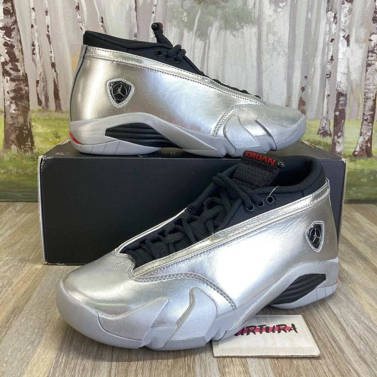 Nike Air Jordan 14 Retro Low Silver DH4121-060 Womenu0026#039;s Size 8 Shoes  #2D | eBay