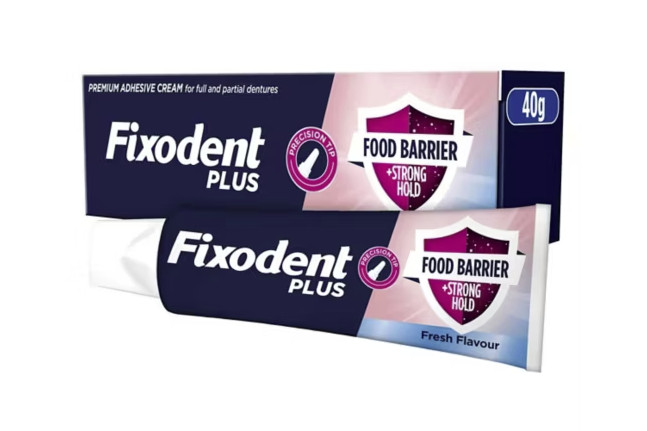 Fixodent Plus Best Antibacterial Denture Adhesive Cream 40g Fresh Flavour