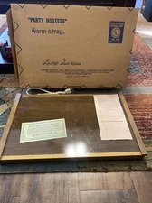 VTG Warming Party Tray #60 Warm-O-Tray Electric W/ Original Box Certificate Auth