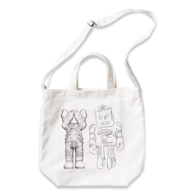 バッグ TOTE BAG KAWS SMALL NWT KAWS x UNIQLO 2016 Beige Canvas Tote Bag | eBay