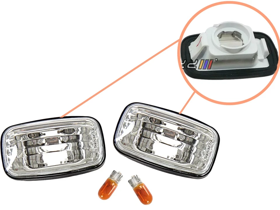 Front Headlight Corner Light Side Marker Fit For Toyota Land Cruiser Prado LJ78 - Image 3 of 4