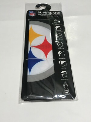 Pittsburgh Steelers Neck Gaiter, Face Cover, Bandana, Headband, Hair Tie, Cuff