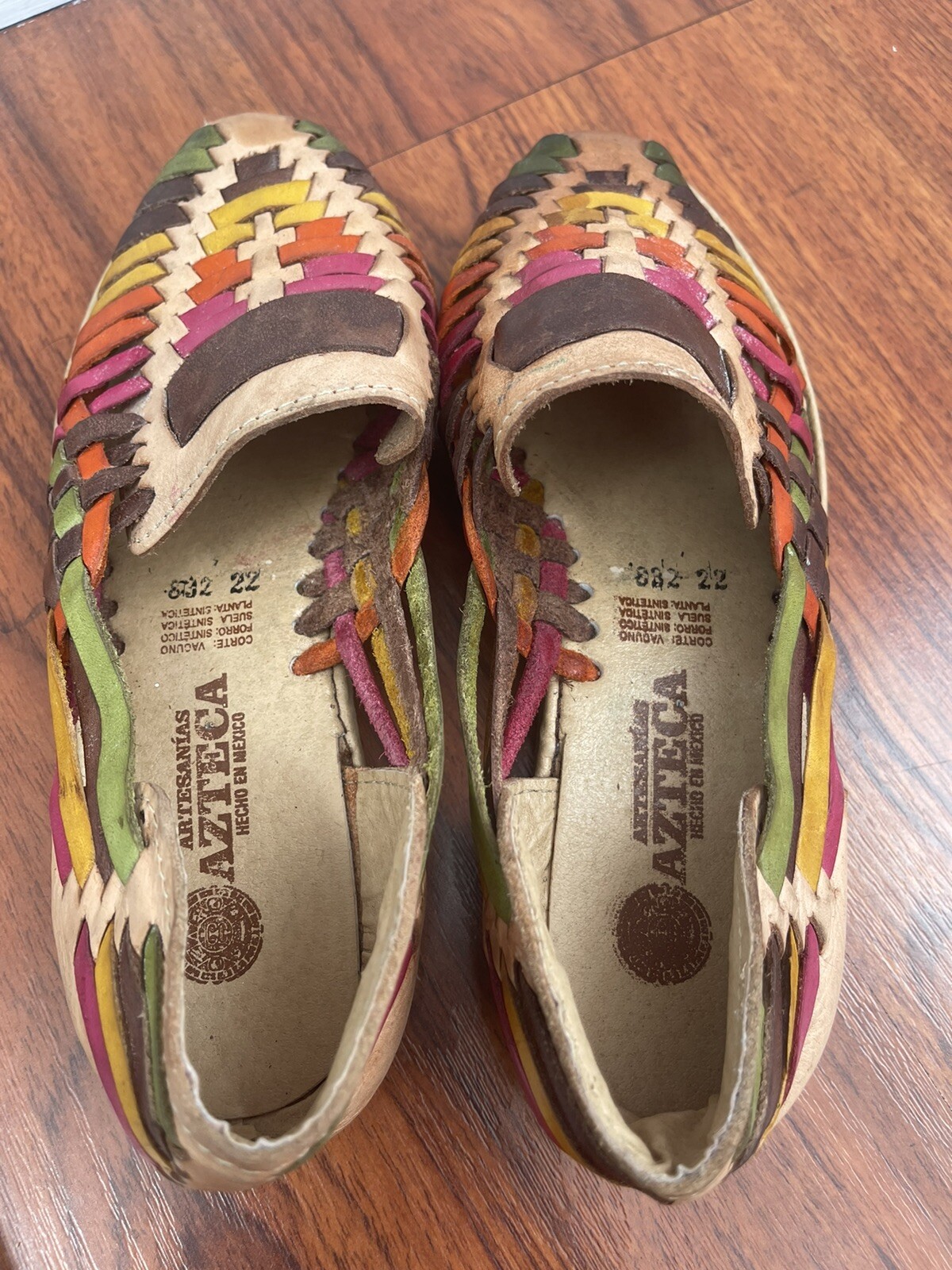 Authentic Mexican Azteca Leather Handcrafted Colo… - image 2