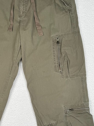 Old Navy Cargohose Herren 36x30 grün solide Utility Taschen Fallschirmjäger Reißverschlüsse - Bild 7 von 21
