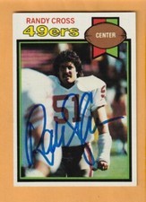 Randy Cross San Francisco 49ers AUTO Signed 1979 Topps card UCLA Bruins