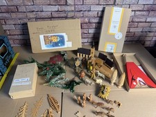 Erzgebirge Kippenfiguren Jesus Maria Josef 3 Könige Hirten Schaf   Sammlung Alt