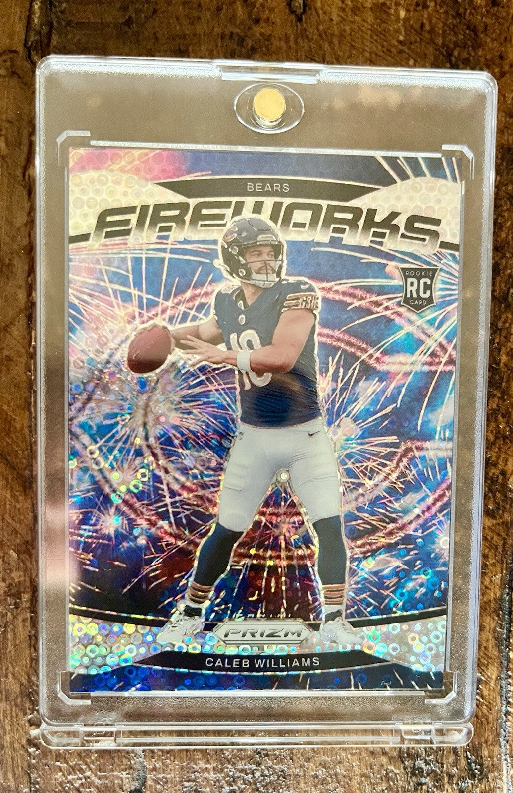 2024 Panini Prizm No Huddle - Caleb Williams - RC Fireworks Disco Prizm #25