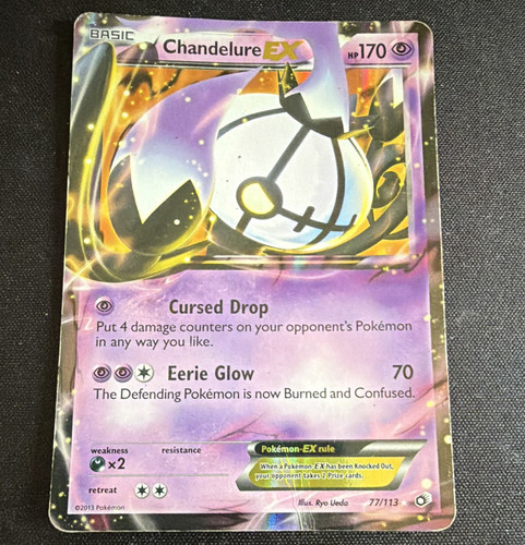 Pokemon TCG Chandelure EX 77/113 Legendary Treasures Ultra Rare Holo ENG