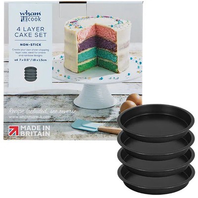 Wham Cook 18 cm 4-lagiges Regenbogen-Kuchenset
