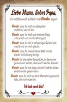 Holzschild 18X12 Cm Mama Papa Hab Euch Lieb Danke Familie Freunde Deko Geschenk