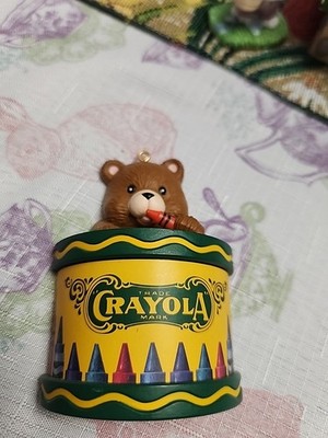 Vintage Crayola Christmas Tree Ornament Drummer Boy Teddy Bear