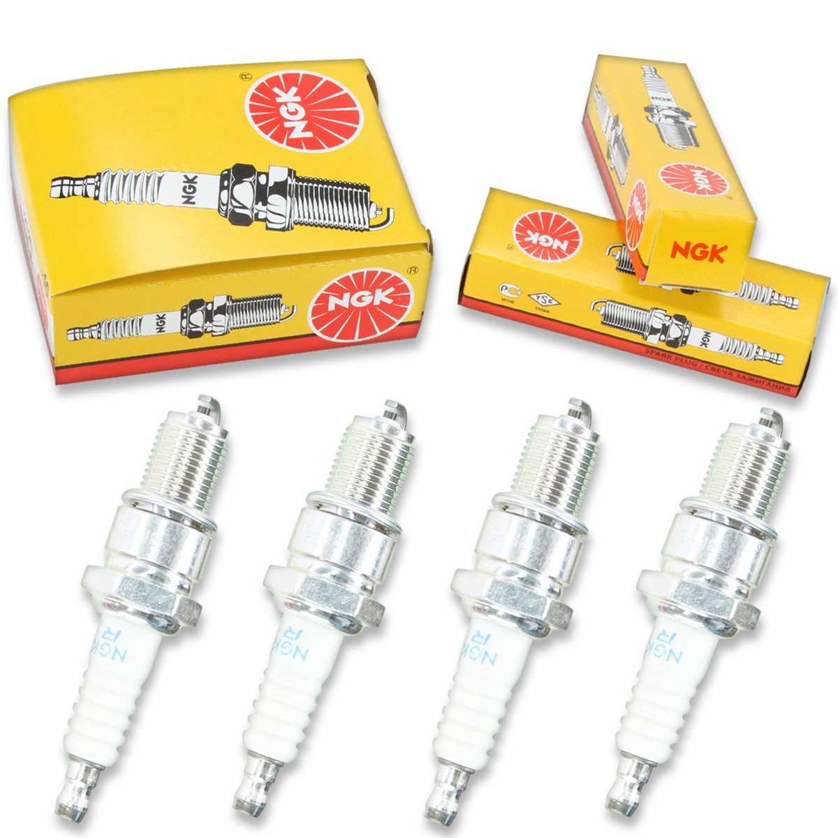 4 pcs NGK Standard Spark Plugs for 1968-1974 Saab Sonett 1.7L 1.5L V4 - vz