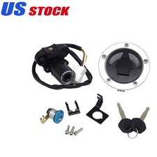 Ignition Switch Fuel Gas Cap Seat Lock Set For Kawasaki Ninja ZX6R ZX10R Z1000SX
