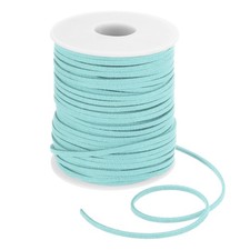 Faux Suede Leather Cord 2.6mm x 50 Yards Flat Leather String,Mint Green