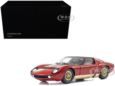 LAMBORGHINI MIURA P 400 RED 1/18 DIECAST MODEL CAR BY KYOSHO 08314