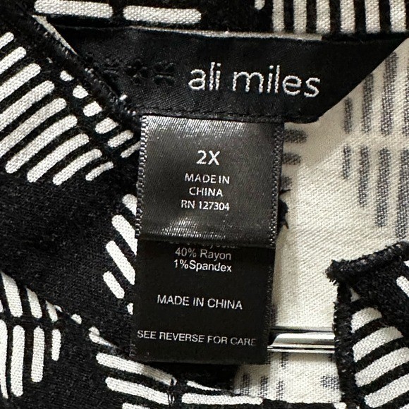 Ali Miles Patchwork Geometric Print Asymmetrical … - image 3