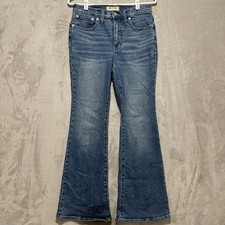 Madewell Skinny Flared Jeans Women's 28 Blue Medium Wash Denim Stretch Pockets