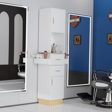 Hair Styling Barber Station Drawer Storage Beauty Salon Spa Cabinet Equipment