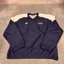 Vintage Adidas Sweatshirt Mens Medium Blue TCNJ Wrestling V Neck Sweatshirt