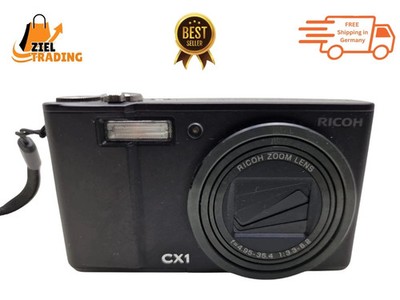 Ricoh CX1 Digitalkamera 9MP Schwarz 7.1x Optischer Zoom Kompaktkamera