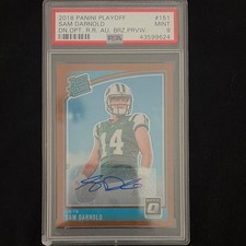 2018 Optic Sam Darnold Bronze Auto Rated Rookie #14/24 Jersey Match!!!