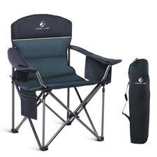 LET'S CAMP Oversized Folding Camping Chair Portable Single Pack, Green