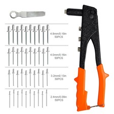 Rivet , Pop Rivet with 4-Size 200 PCS Rivets, Manual Riveter for Automotive, ...