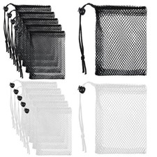 10 Pcs Small Mesh Bags Drawstring, Mini Mesh Storage Bags Nylon Small Drawstr...