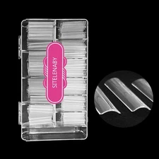 No C Curve Square Nail Tips XXL，Acrylic Nail Tips Square,SITELENABY 500 pcs Cl