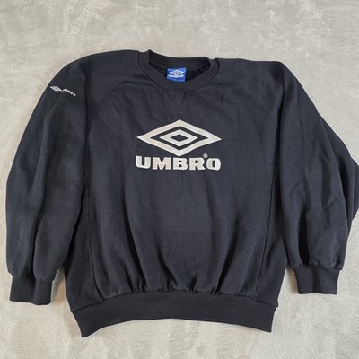 Vintage 90s Umbro pro training football centre logo sweatshirt navy blue large