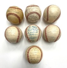 Team & Multi-Signed Baseball Discovery Lot 7 Autographed Baseballs w/ HOFers