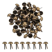 80Pcs Brads Paper Fasteners, 12x20 mm Metal Round Head Split Pins, Bronze